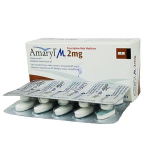 Amaryl M 2 mg+500 mg Bilayer Tablet Amaryl M 2 mg+500 mg Bilayer Tablet