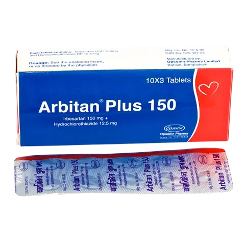Arbitan Plus 150 mg+12.5 mg Tablet Arbitan Plus 150 mg+12.5 mg Tablet