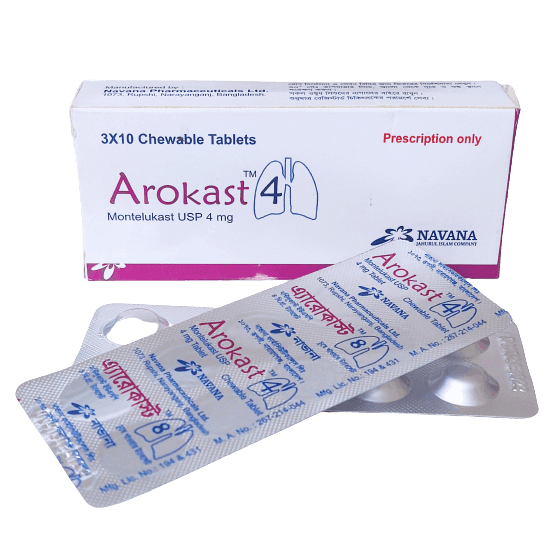 Arokast 4 mg Chewable Tablet