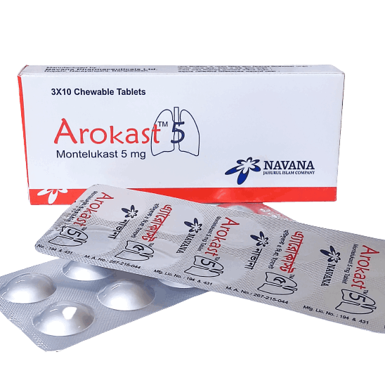 Arokast 5 mg Chewable Tablet