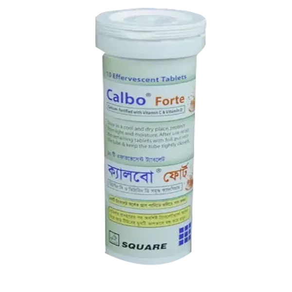 Calbo Forte 1000 mg+327 mg+500 mg+400 IU Effervescent Tablet Calbo Forte 1000 mg+327 mg+500 mg+400 IU Effervescent Tablet