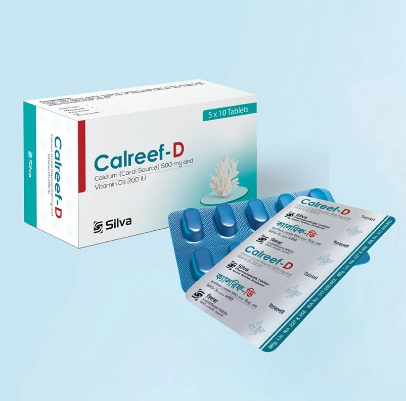 Calreef-D 500 mg+200 IU Tablet Calreef-D 500 mg+200 IU Tablet
