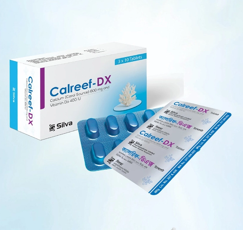 Calreef-DX 600 mg+400 IU Tablet Calreef-DX 600 mg+400 IU Tablet