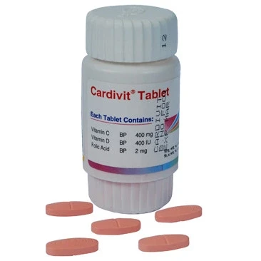 Cardivit 400 mg+400 IU+2 mg Tablet Cardivit 400 mg+400 IU+2 mg Tablet