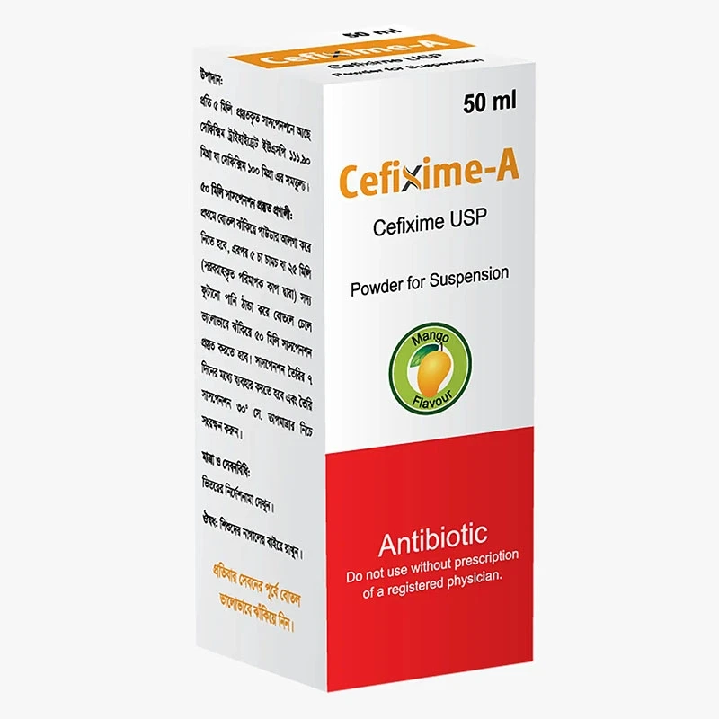 Cefixime-A 100 mg/5 ml Powder for Suspension