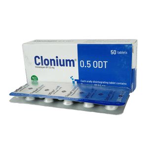Clonium ODT 0.5 mg Dispersible Tablet