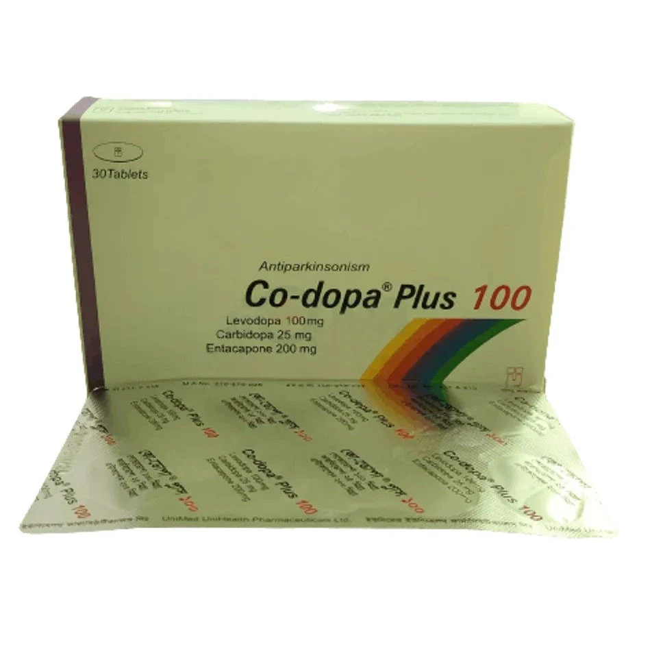 Co-dopa Plus 100 mg+25 mg+200 mg Tablet Co-dopa Plus 100 mg+25 mg+200 mg Tablet