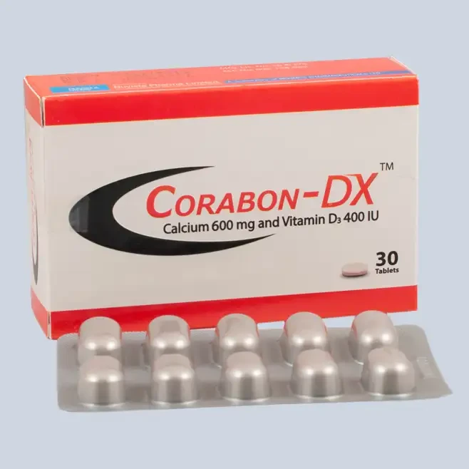 Corabon-DX 600 mg+400 IU Tablet