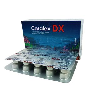 Coralex 500 mg+200 IU Tablet