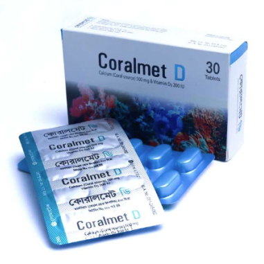 Coralmet D 500 mg+200 IU Tablet