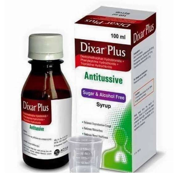 Dixar Plus (20 mg+10 mg+2.5 mg)/5 ml Syrup Dixar Plus (20 mg+10 mg+2.5 mg)/5 ml Syrup