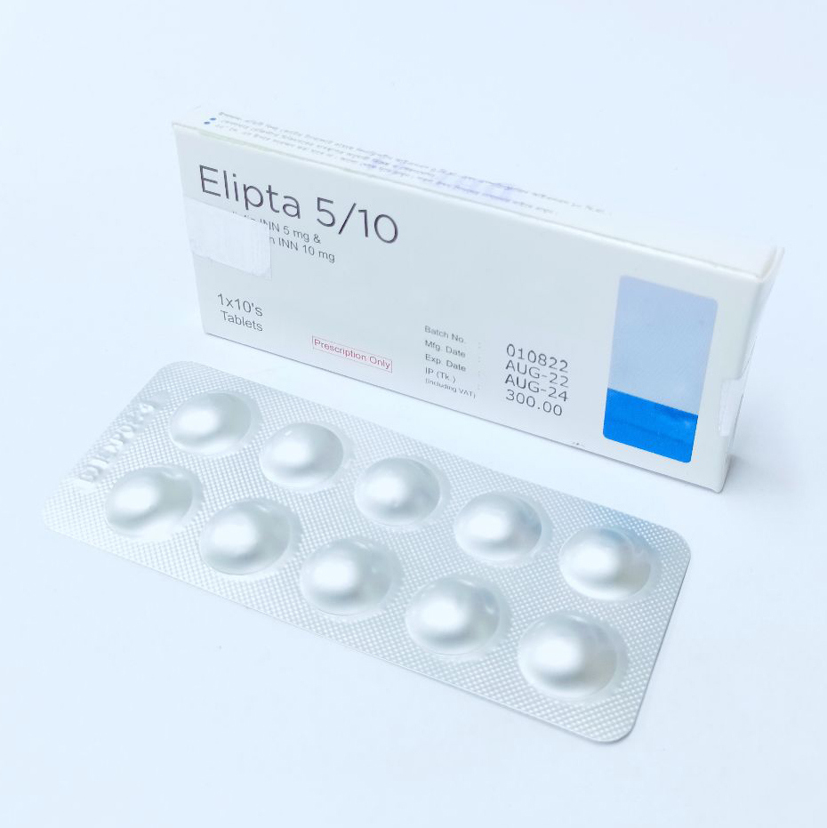 Elipta 10 mg+5 mg Tablet Elipta 10 mg+5 mg Tablet