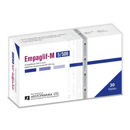 Empaglif M 5 mg+500 mg Tablet Empaglif M 5 mg+500 mg Tablet