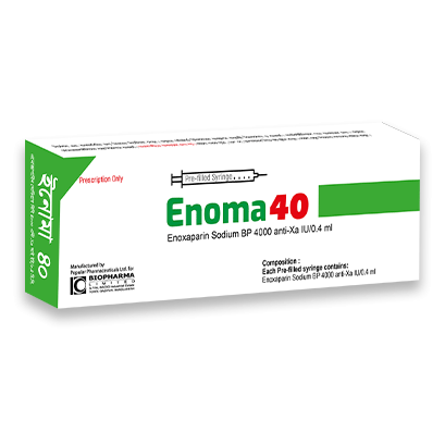 Enoma 4000 Anti-Xa IU/0.4 ml SC Injection Enoma 4000 Anti-Xa IU/0.4 ml SC Injection