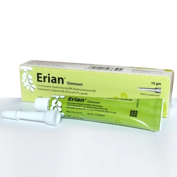 Erian (5 mg+5 mg+10.5 mg+10 mg)/gm Ointment Erian (5 mg+5 mg+10.5 mg+10 mg)/gm Ointment