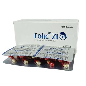 Folic ZI 50 mg+0.50 mg+61.80 mg Capsule (Timed Release) Folic ZI 50 mg+0.50 mg+61.80 mg Capsule (Timed Release)