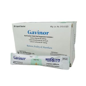 Gavinor (500 mg+267 mg+160 mg)/10 ml Oral Suspension Gavinor (500 mg+267 mg+160 mg)/10 ml Oral Suspension