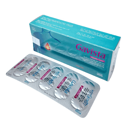 Gavista 250 mg+133.5 mg+80 mg Chewable Tablet Gavista 250 mg+133.5 mg+80 mg Chewable Tablet