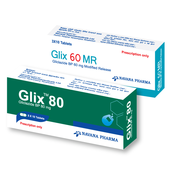 Glix MR 60 mg Tablet (Modified Release) Glix MR 60 mg Tablet (Modified Release)