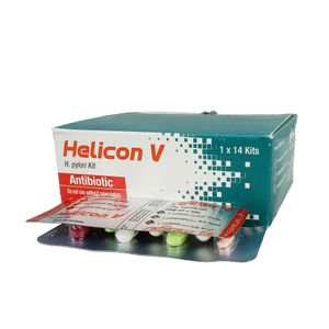 Helicon V 20 mg+1000 mg+500 mg Tablet Helicon V 20 mg+1000 mg+500 mg Tablet