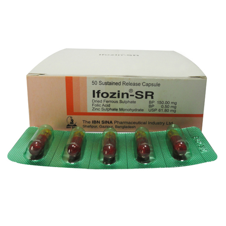 Ifozin-SR 150 mg+0.5 mg+61.8 mg Capsule (Sustained Release) Ifozin-SR 150 mg+0.5 mg+61.8 mg Capsule (Sustained Release)