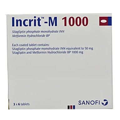 Incrit-M 50 mg+1000 mg Tablet Incrit-M 50 mg+1000 mg Tablet