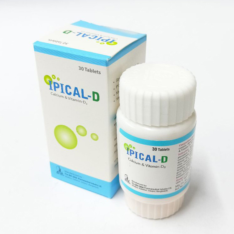 Ipical-D 500 mg+200 IU Tablet Ipical-D 500 mg+200 IU Tablet