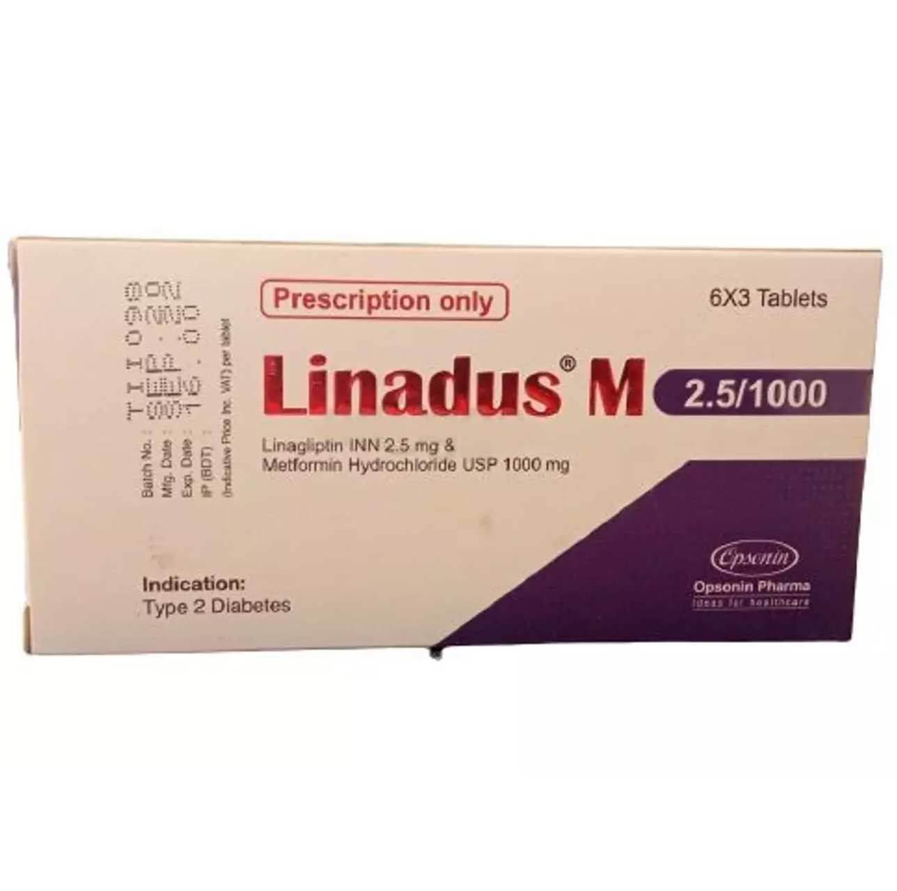Linadus M 2.5 mg+850 mg Tablet Linadus M 2.5 mg+850 mg Tablet
