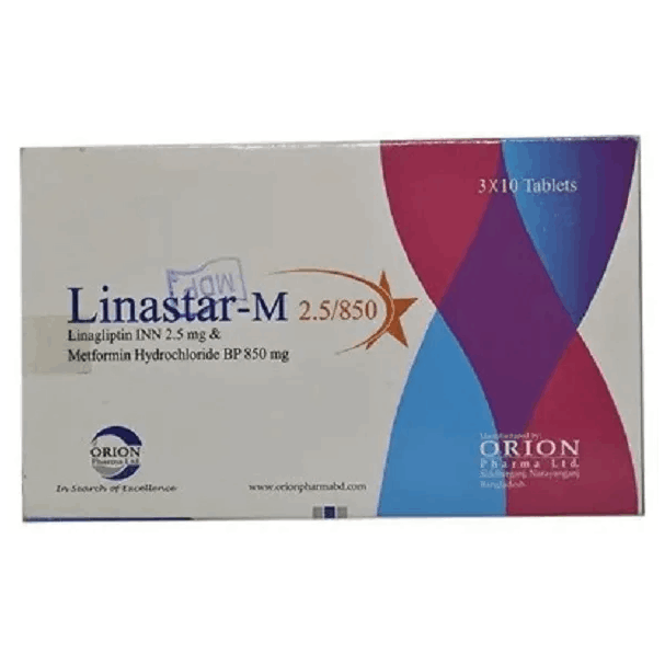 Linastar M 2.5 mg+500 mg Tablet Linastar M 2.5 mg+500 mg Tablet