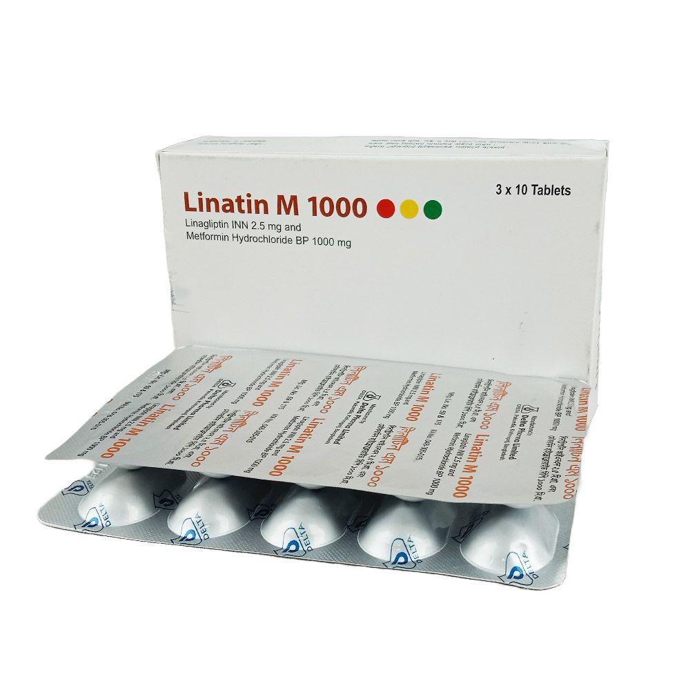 Linatin M 2.5 mg+1000 mg Tablet Linatin M 2.5 mg+1000 mg Tablet