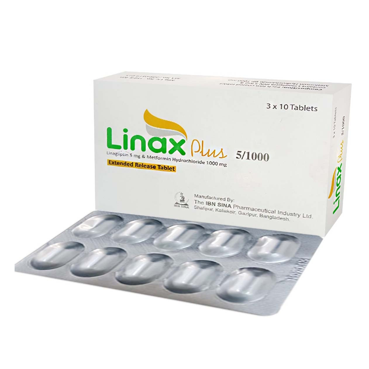 Linax Plus 5 mg+1000 mg Tablet (Extended Release)