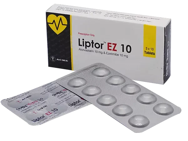 Liptor EZ 10 mg+10 mg Tablet Liptor EZ 10 mg+10 mg Tablet