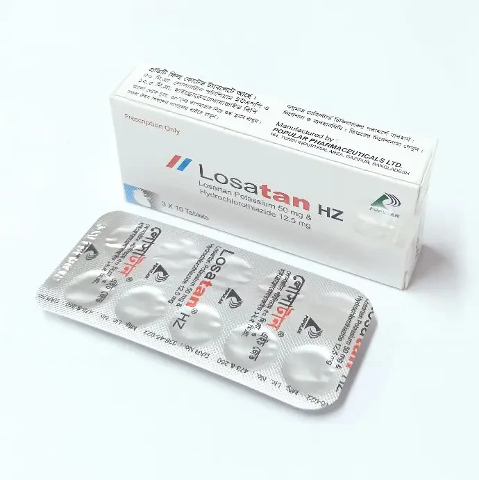 Losatan HZ 50 mg+12.5 mg Tablet Losatan HZ 50 mg+12.5 mg Tablet