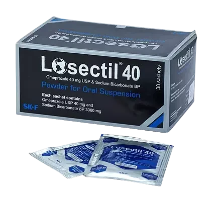 Losectil 40 mg/sachet Oral Powder Losectil 40 mg/sachet Oral Powder
