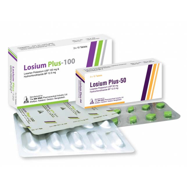 Losium Plus 100 mg+12.5 mg Tablet Losium Plus 100 mg+12.5 mg Tablet