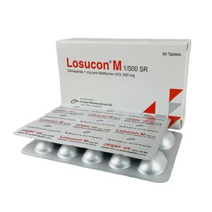 Losucon M 1 mg+500 mg Bilayer Tablet Losucon M 1 mg+500 mg Bilayer Tablet