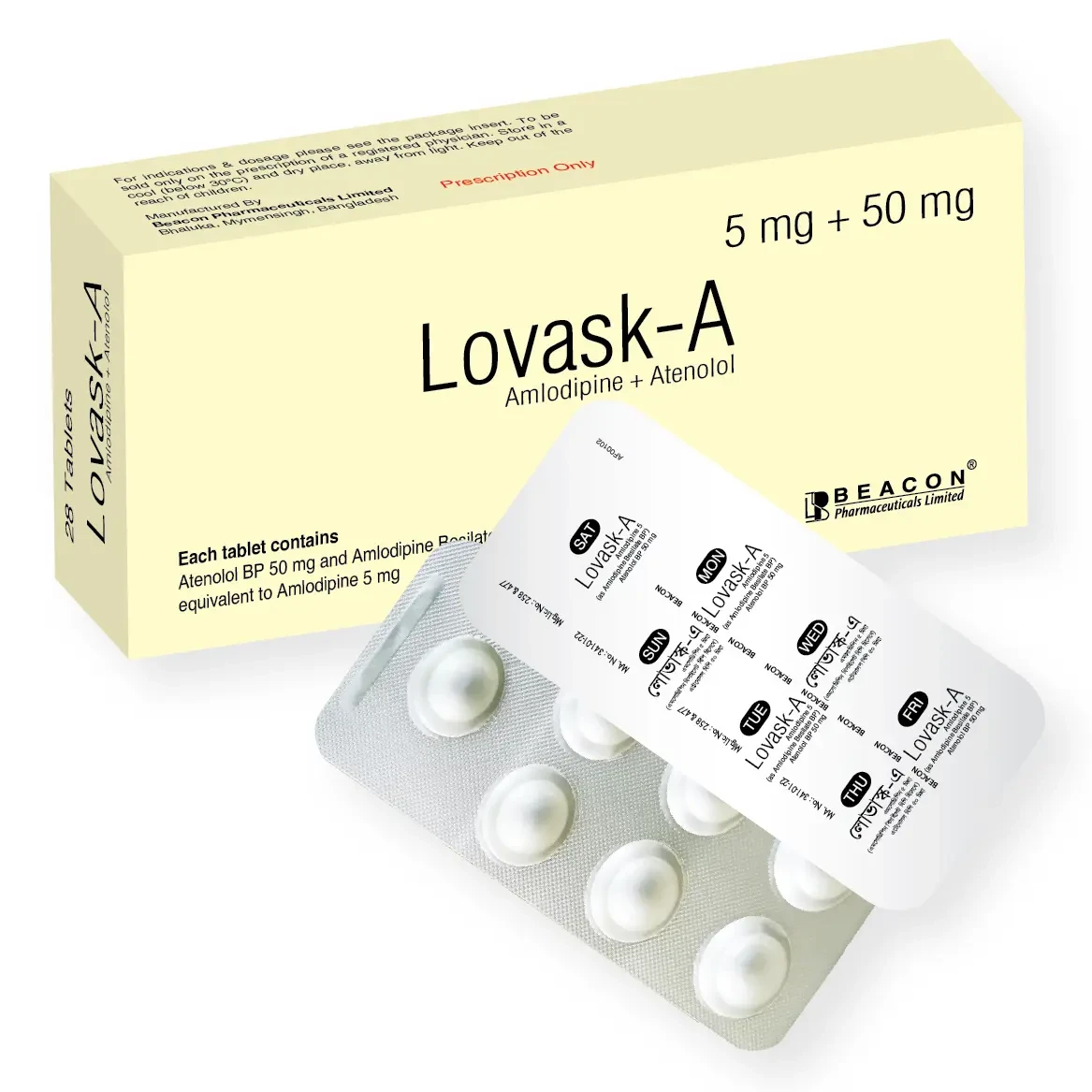 Lovask-A 5 mg+25 mg Tablet Lovask-A 5 mg+25 mg Tablet