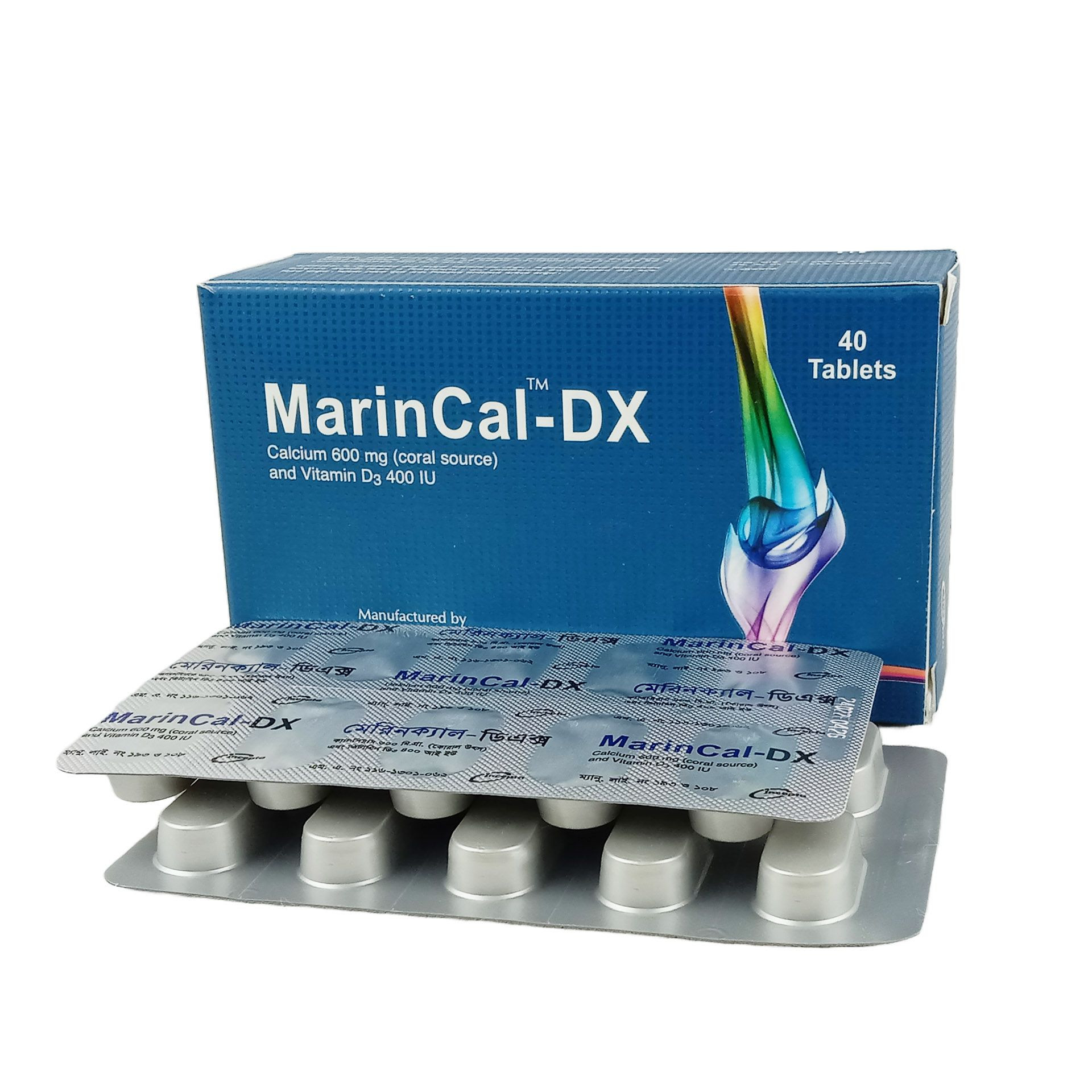MarinCal-DX 600 mg+400 IU Tablet