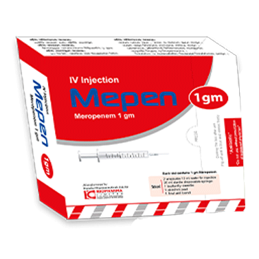 Mepen 1 gm/vial IV Injection or Infusion