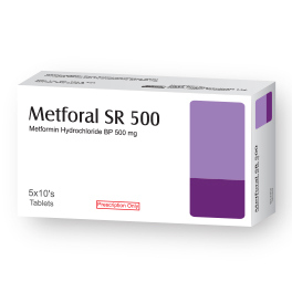 Metforal SR 500 mg Tablet (Sustained Release)