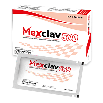 Mexclav 500 mg+125 mg Tablet Mexclav 500 mg+125 mg Tablet