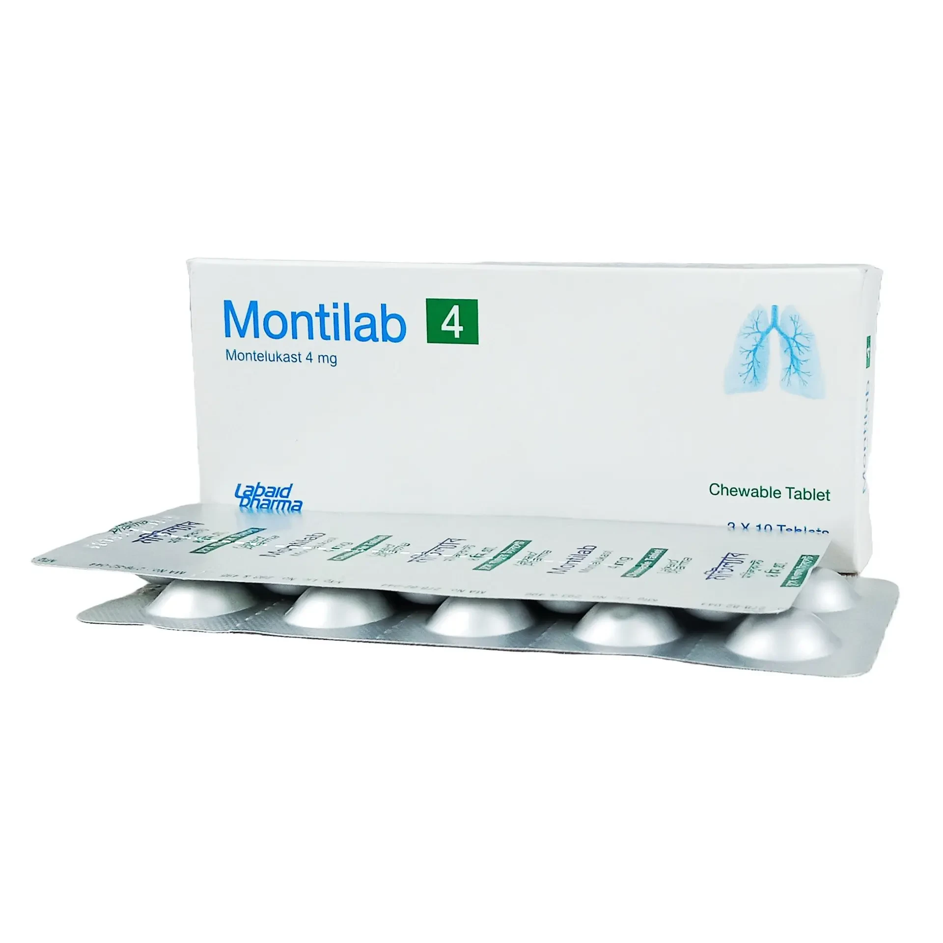 Montilab 4 mg Chewable Tablet