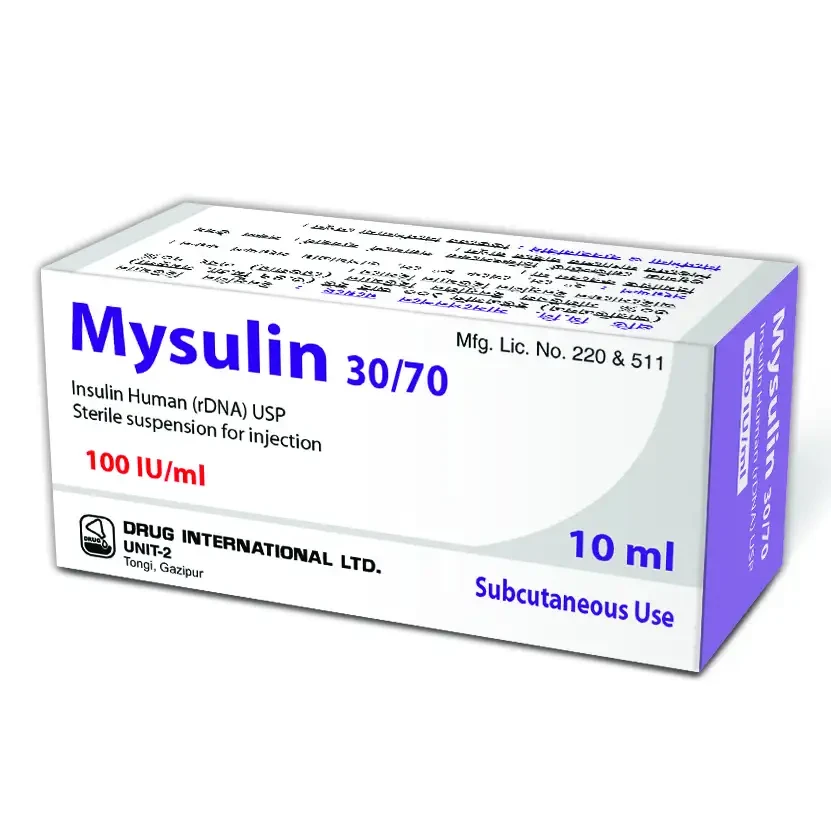 Mysulin 30%+70% in 100 IU/ml SC Injection