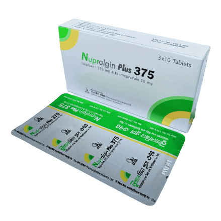 Nupralgin Plus 375 mg+20 mg Tablet (Delayed Release)