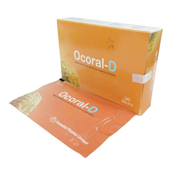 Ocoral D 500 mg+200 IU Tablet