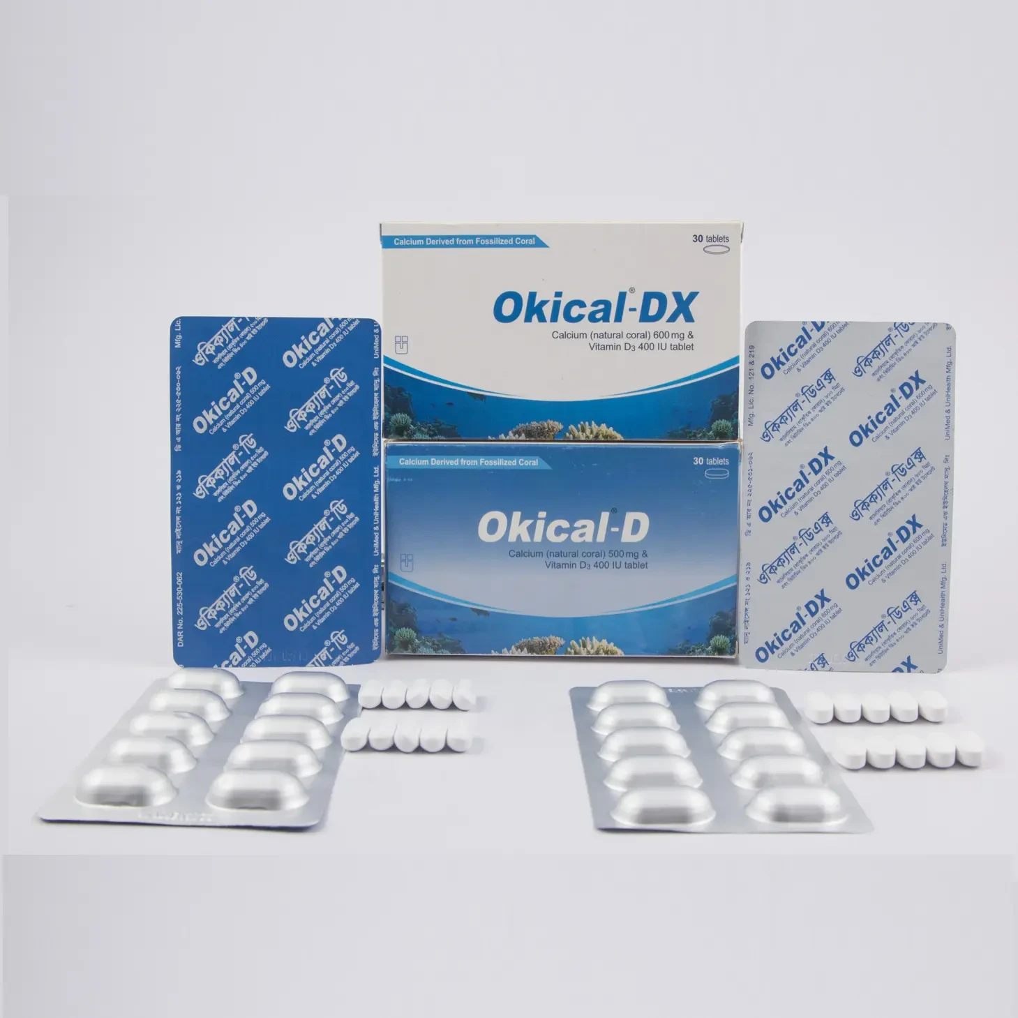 Okical-DX 600 mg+400 IU Tablet