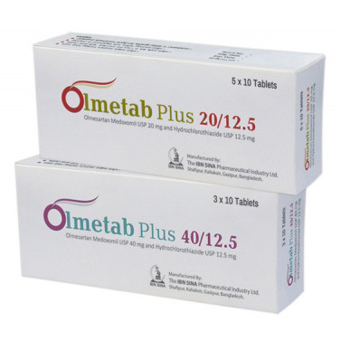 Olmetab Plus 20 mg+12.5 mg Tablet Olmetab Plus 20 mg+12.5 mg Tablet