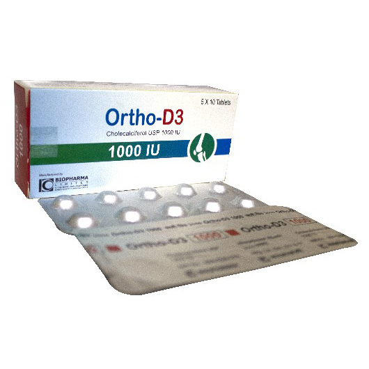 Ortho-D3 1000 IU Tablet