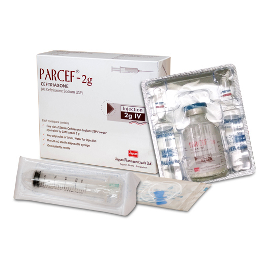 Parcef 2 gm/vial IV Injection