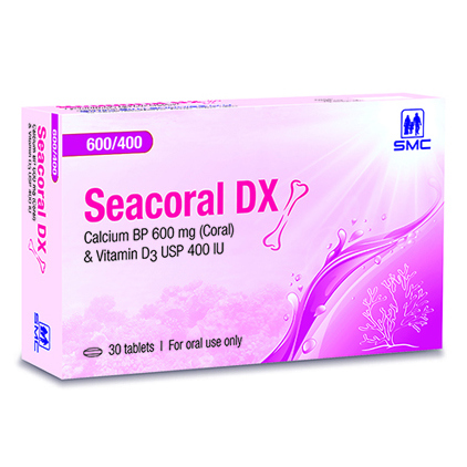 Seacoral DX 600 mg+400 IU Tablet Seacoral DX 600 mg+400 IU Tablet